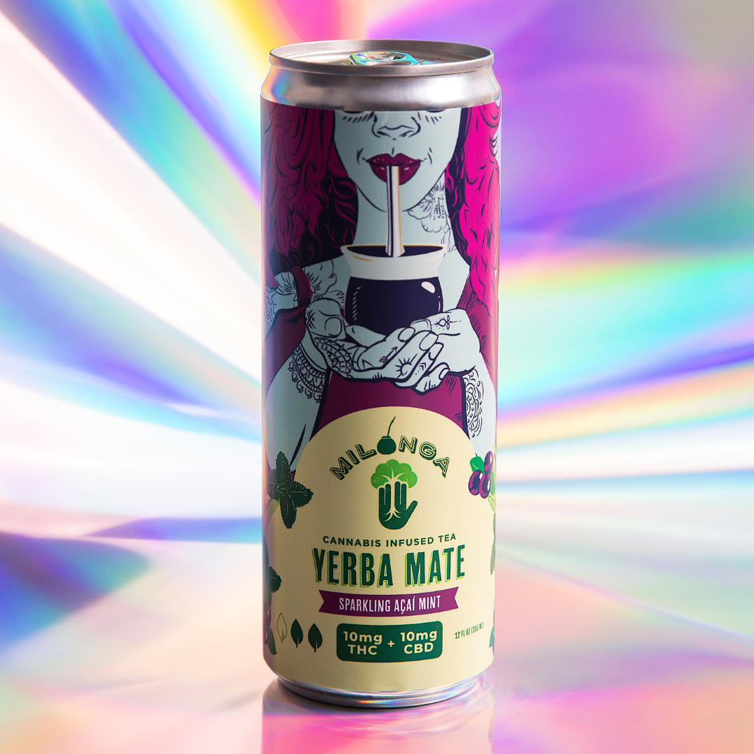 Acai - Mint Yerba Mate Drinks (CBD/THC Infused 5-10 mg)