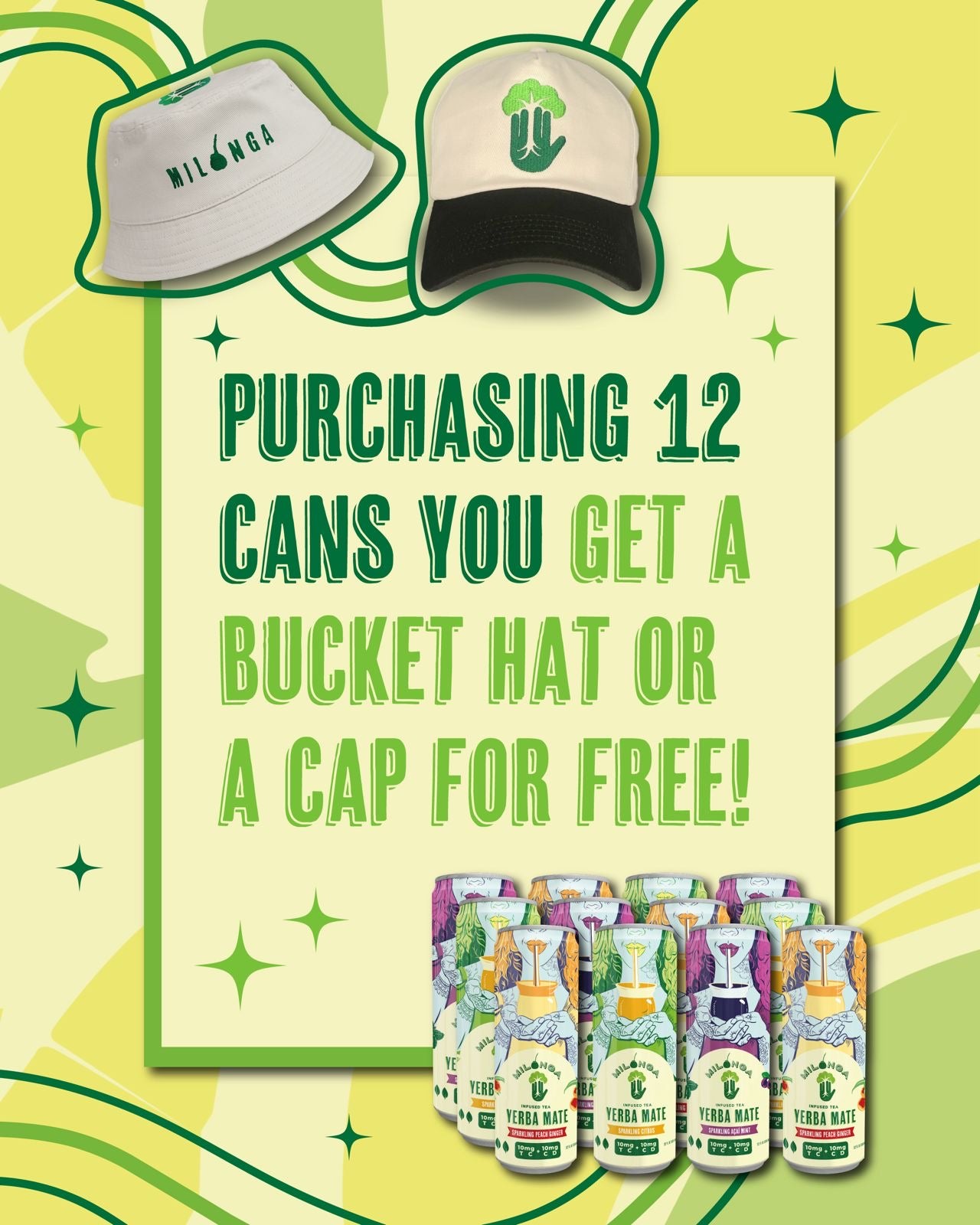 Variety 12-Pack (4 of each) + FREE HAT